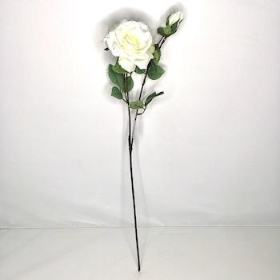 Ivory Rose Spray 61cm