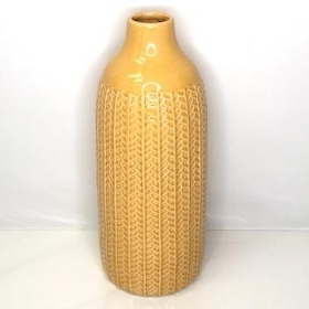 Yellow Pattern Ceramic Vase 38cm