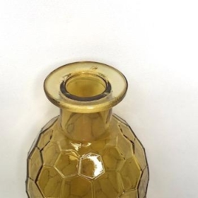 Yellow Honeycomb Bottle Vase 20cm