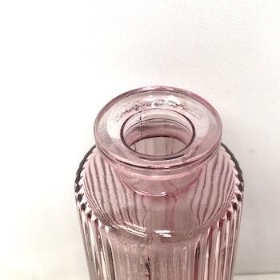 Lavender Ribbed Vase 13cm