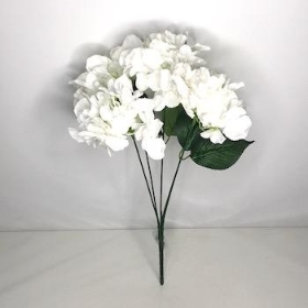 White Hydrangea Bush 49cm