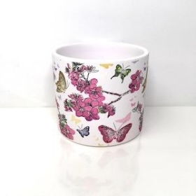 Floral Butterfly Pot 12cm