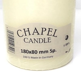 Ivory Chapel Candle 180 80