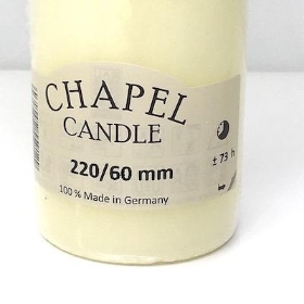 Ivory Chapel Candle 220 60