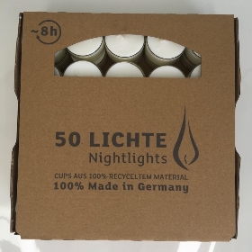 Ivory Nightlight Candles x 50