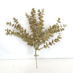 Gold Glitter Eucalyptus Pick 31cm