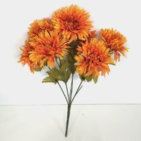 Orange Needle Mum Bush 42cm