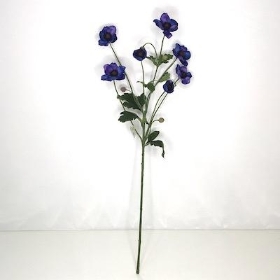 Blue Anemone Spray 67cm