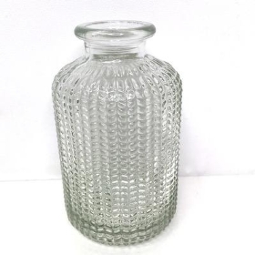 Mini Clear Dimple Vase 10cm