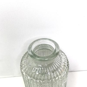 Mini Clear Dimple Vase 10cm