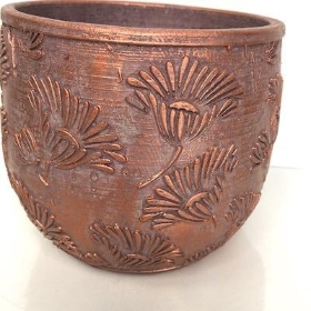 Round Copper Planter 16cm