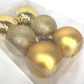 Gold Bauble 8cm x 6