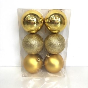 Gold Bauble 8cm x 6