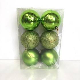 Green Bauble 8cm x 6