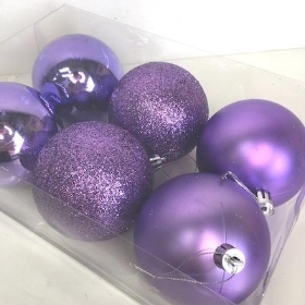 Lilac Bauble 8cm x 6