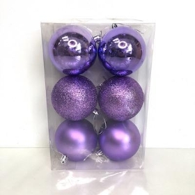 Lilac Bauble 8cm x 6