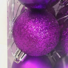 Purple Bauble 5cm x 12