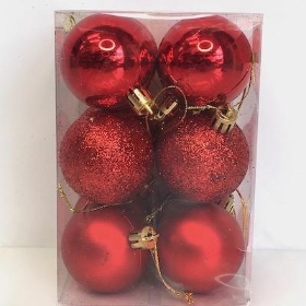 Red Bauble 5cm x 12