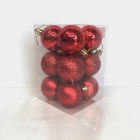 Red Bauble 5cm x 12