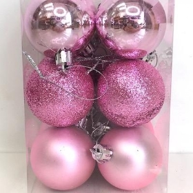 Pink Bauble 5cm x 12