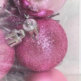 Pink Bauble 5cm x 12