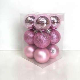 Pink Bauble 5cm x 12