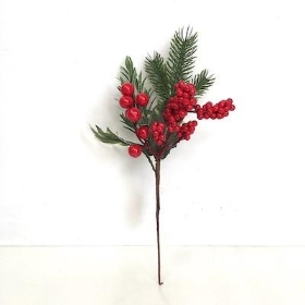 Red Berry And Holly Pick 26cm