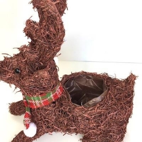 Sitting Reindeer Planter 31cm