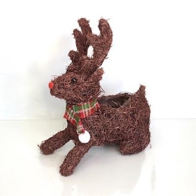 Sitting Reindeer Planter 31cm