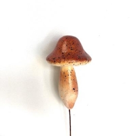 Brown Toadstool Pick x 12