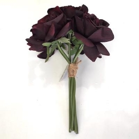 Burgundy Rose Bundle 25cm