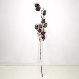 Champagne Glitter Pinecone Stem 73cm