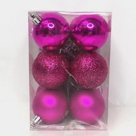 Fuchsia Bauble 5cm x 12