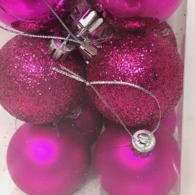 Fuchsia Bauble 5cm x 12