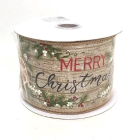 Merry Christmas Fruit Ribbon 63mm